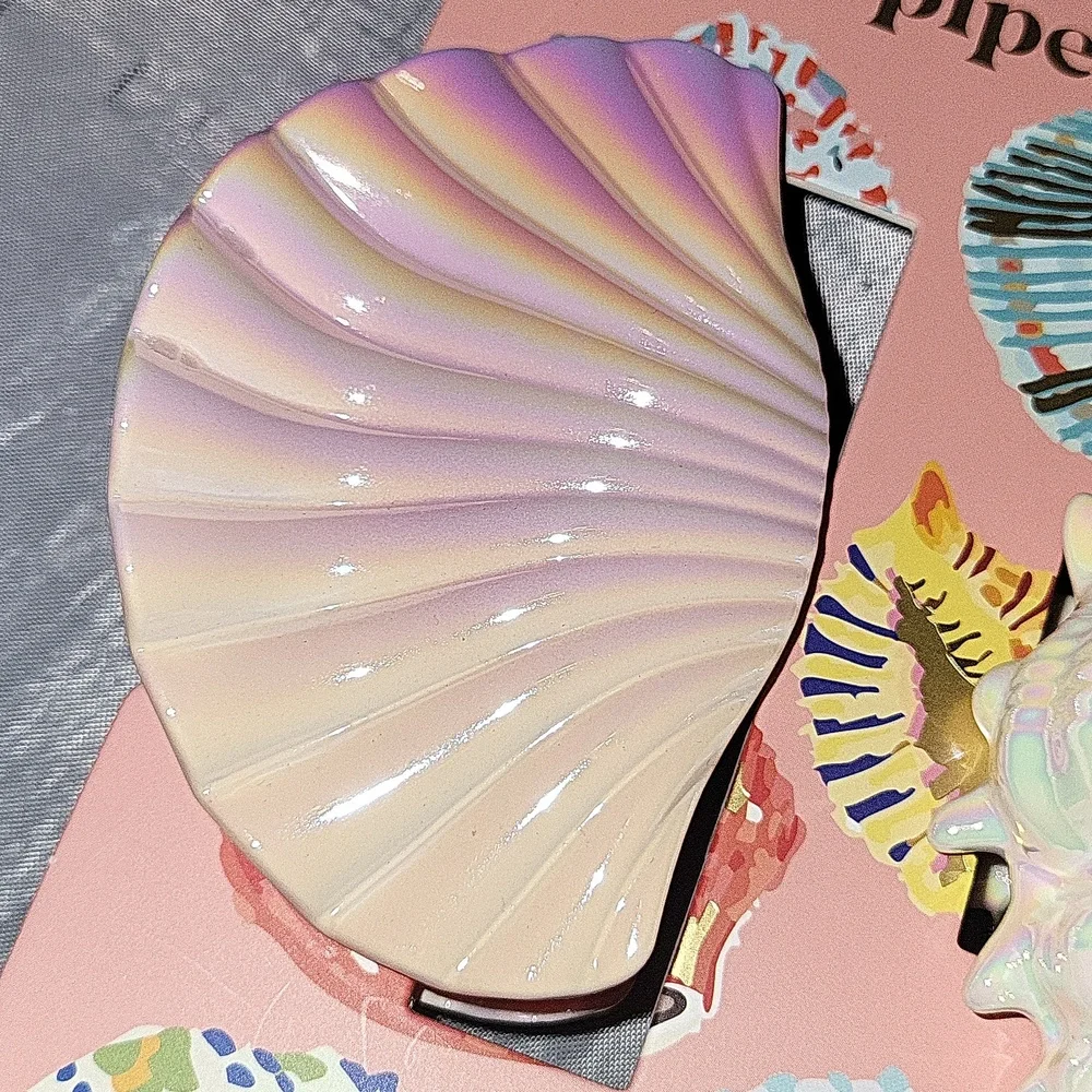 PIper K Iridescent Seashell Hair Clips - Pink & Pearl La